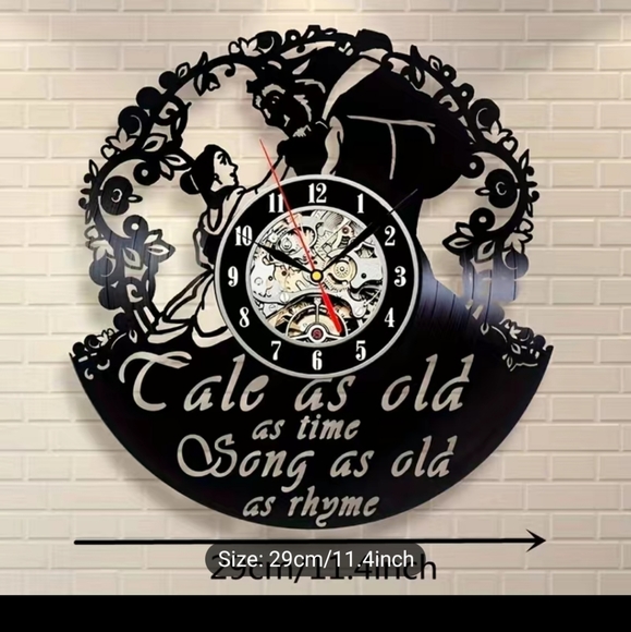 New Beauty and the beast 12" clock SHIPPING IS AVAILABLE - Picture 3 of 3